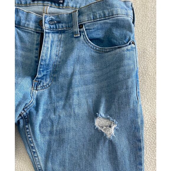 HOLLISTER Epic Flex Slim Straight Jeans Men’s 30X32 W34L32 Stone Wash Denim# - Picture 5 of 9